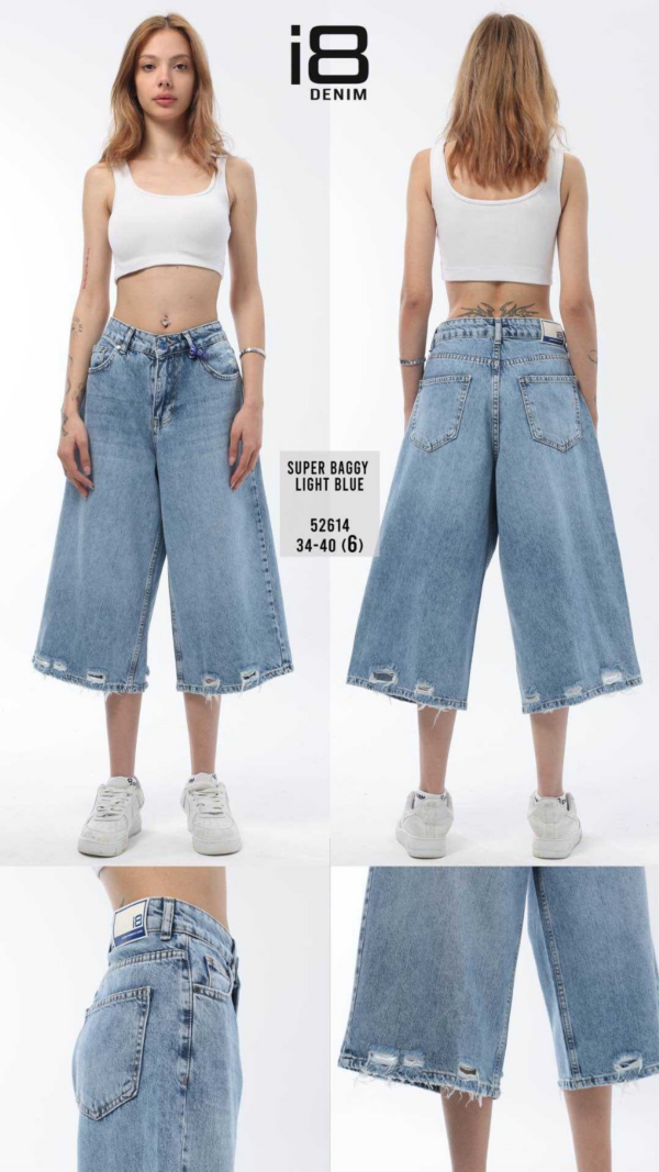 Rybaczki damskie jeans Roz 34-40, 1 Kolor Paczka 10 szt